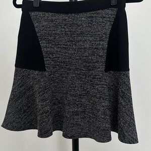 Halogen Black and Gray A-Line Skirt
